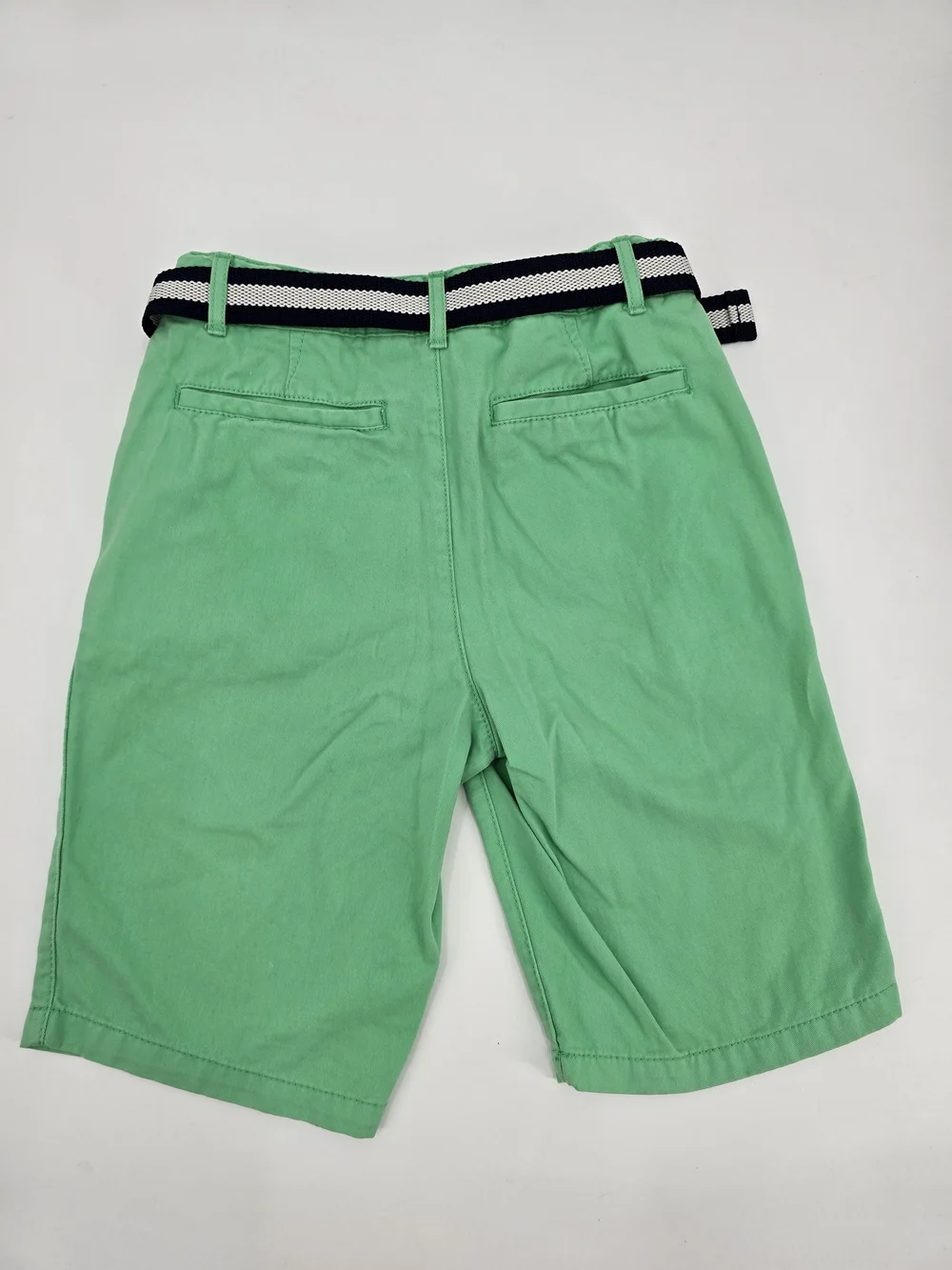 The Children's Place Mint Green Chino Shorts with Stripe Belt Size 12
